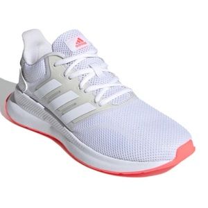 adidas neo Runfalcon White/Pink FW5142 running trainers sz 8.5 shoes